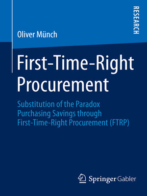cover image of First-Time-Right Procurement